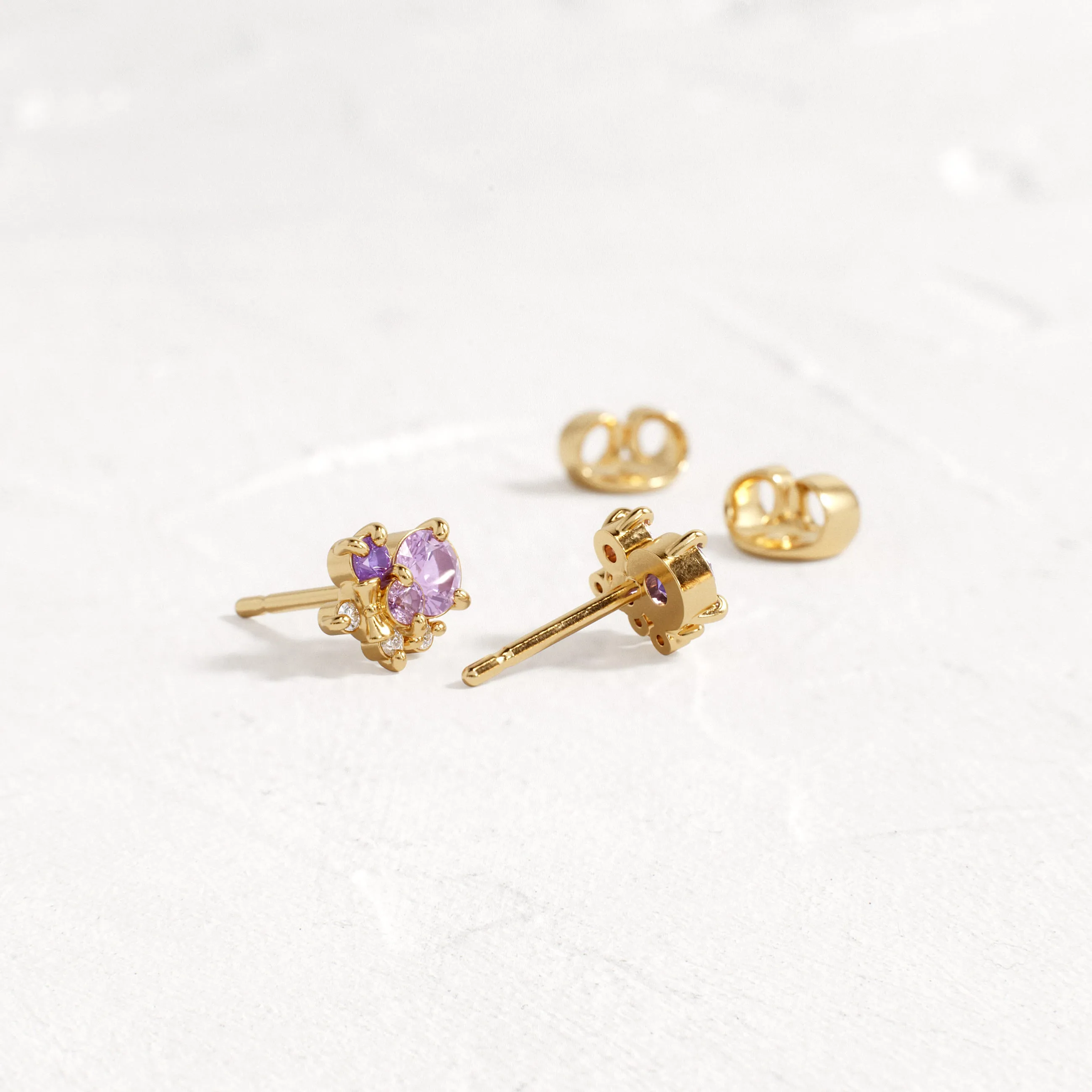 Candy Man Cluster Studs, Violet - OOS