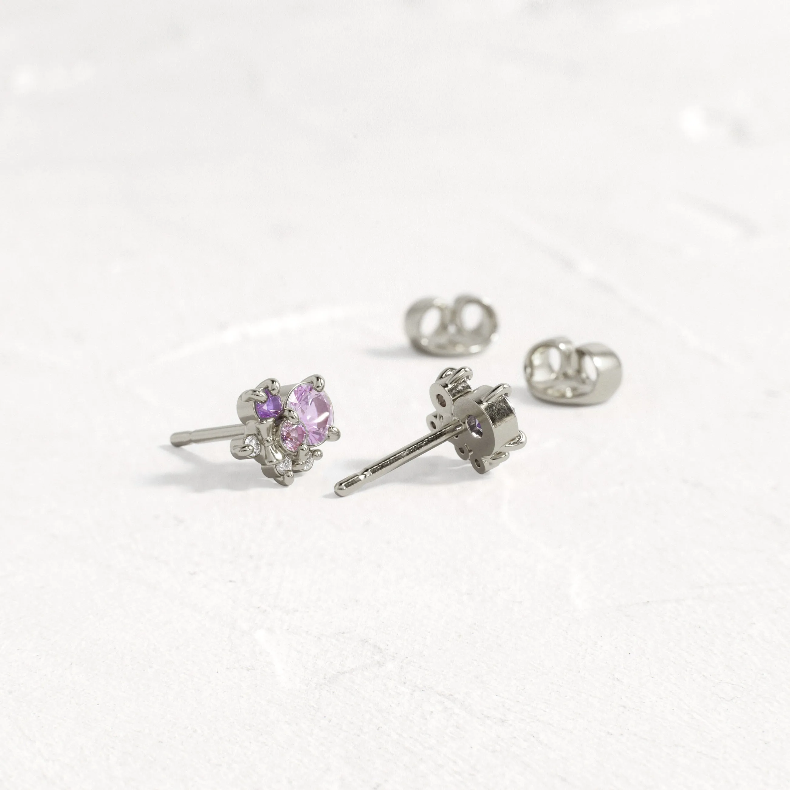 Candy Man Cluster Studs, Violet - OOS