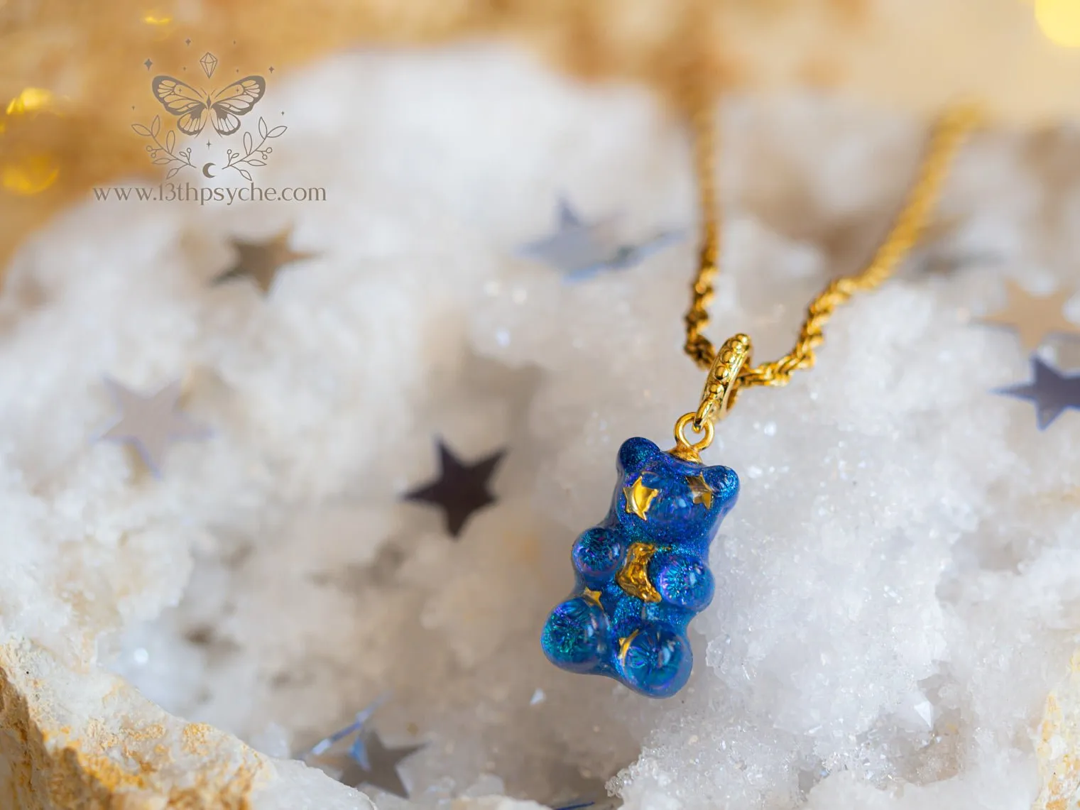 Celestial inspired Gummy bear Necklace