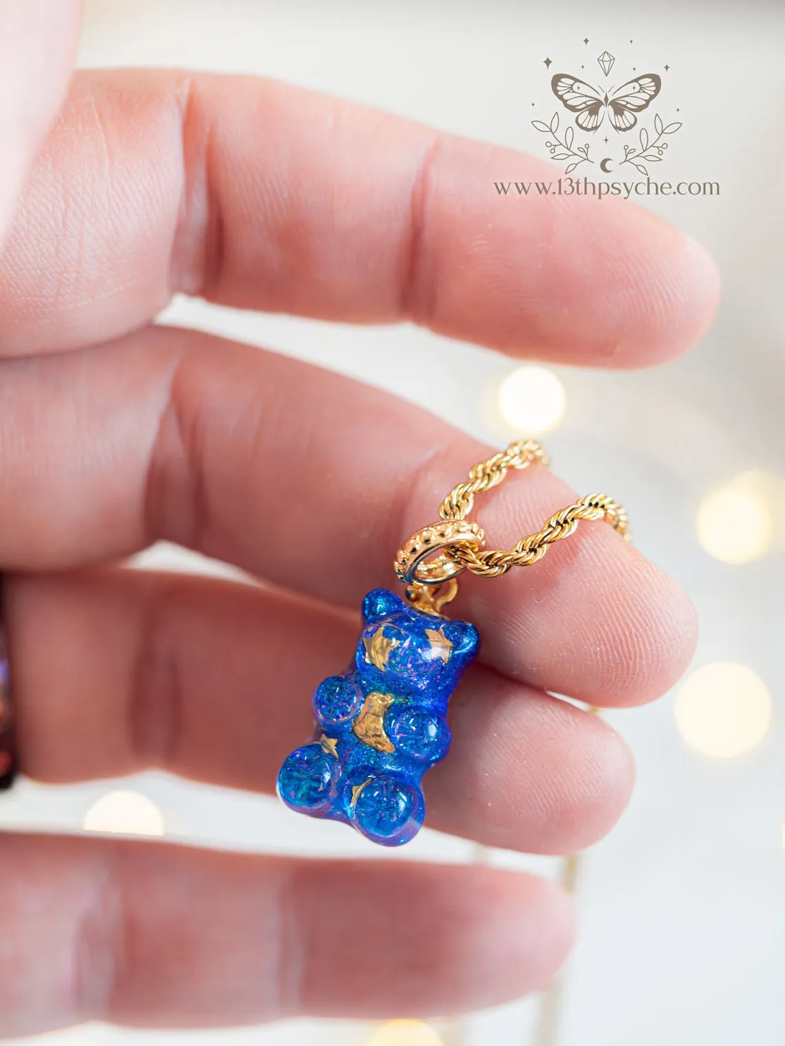 Celestial inspired Gummy bear Necklace