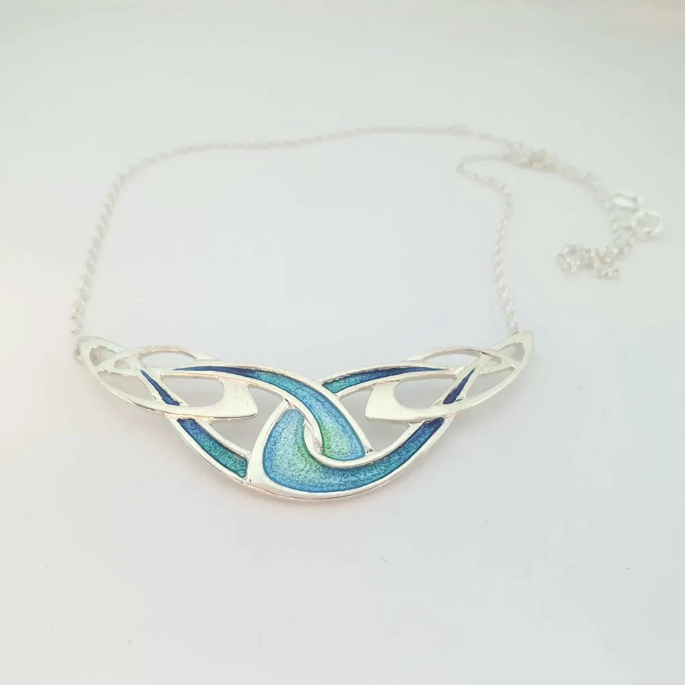 Celtic Sterling Silver and Enamel Necklace -  EN26