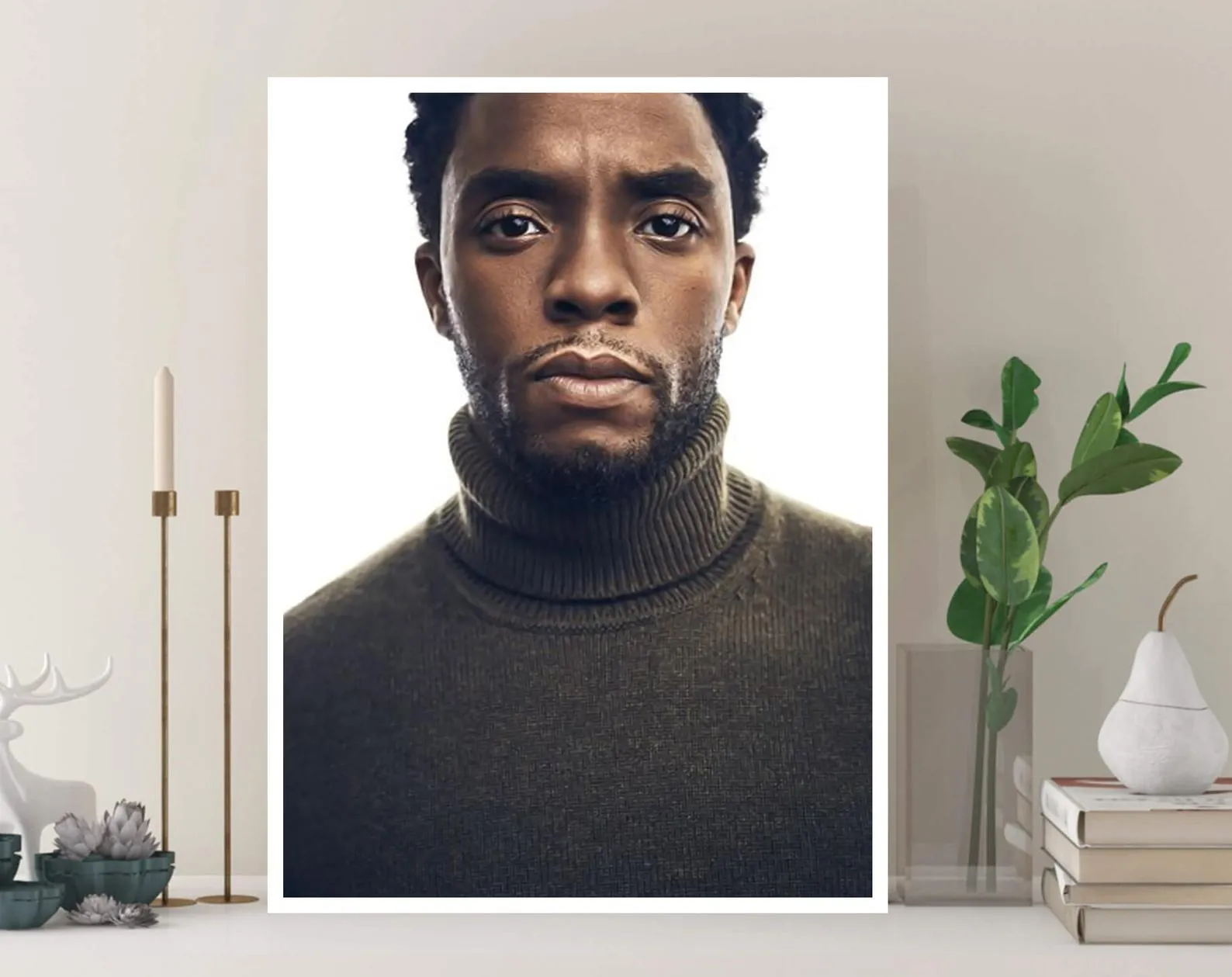 Chadwick Boseman Poster, Black Panther Canvas Rolls, Custom Canvas, Home decor, Wall Hanging, Hollywood Actor Chadwick Boseman Poster