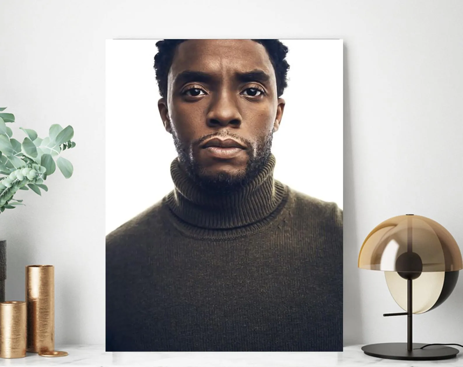 Chadwick Boseman Poster, Black Panther Canvas Rolls, Custom Canvas, Home decor, Wall Hanging, Hollywood Actor Chadwick Boseman Poster