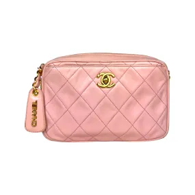 Chanel Camera Bag Small Pink Lambskin Gold