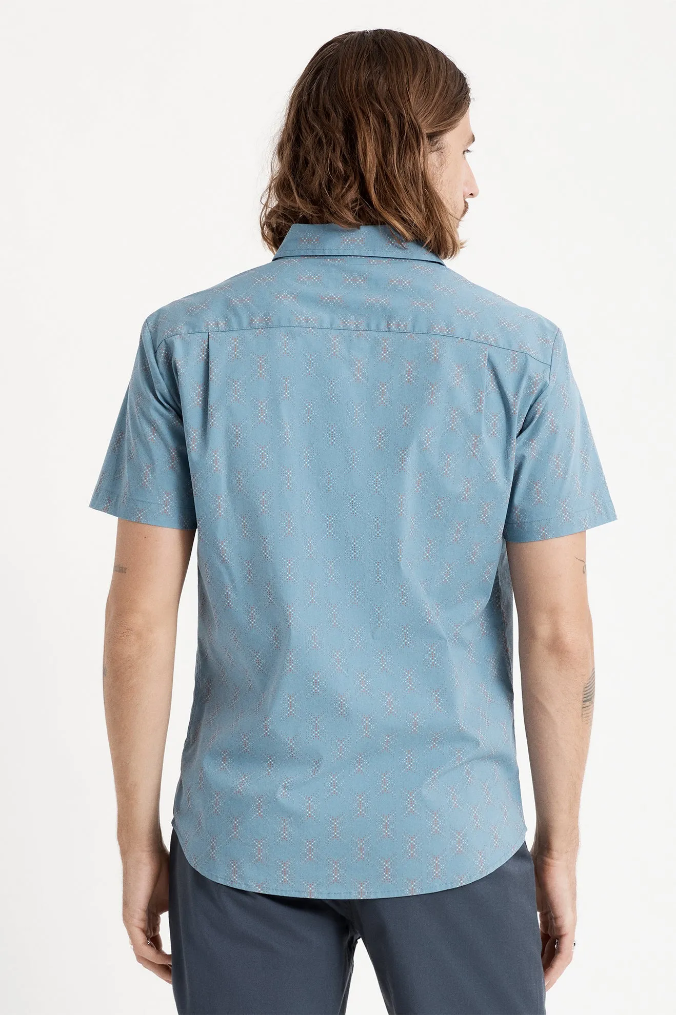 Charter Utility S/S Stretch Woven Shirt - Slate Blue