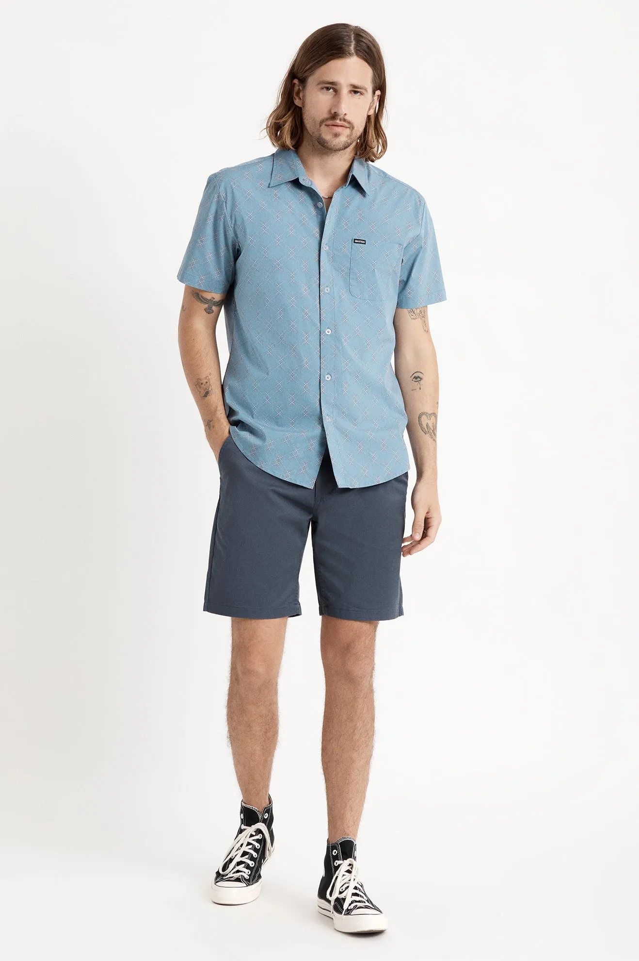 Charter Utility S/S Stretch Woven Shirt - Slate Blue