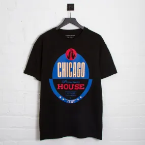 Chicago House Front Print - Tshirt - Black