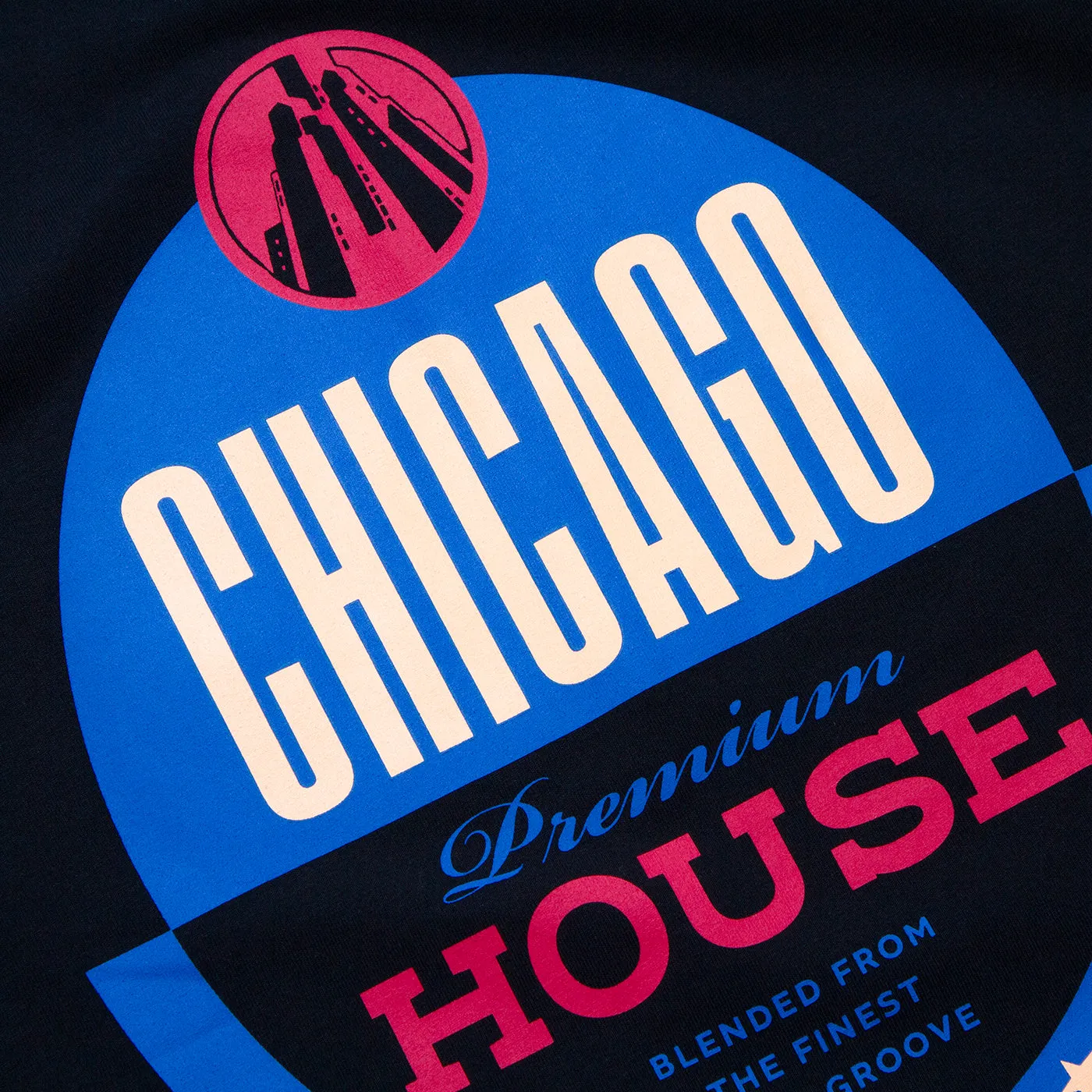 Chicago House Front Print - Tshirt - Black