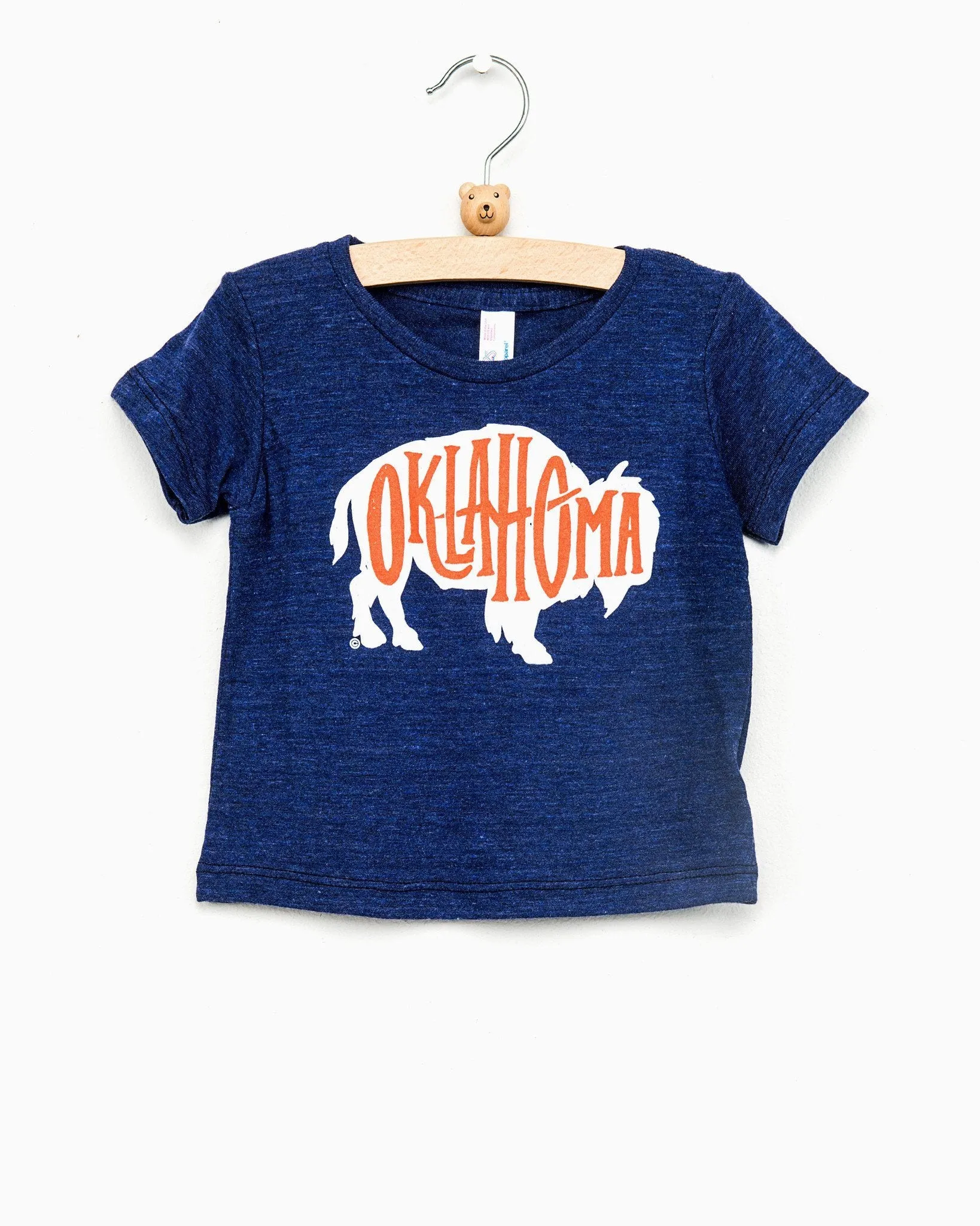 Children's Bison Oklahoma Navy Tee