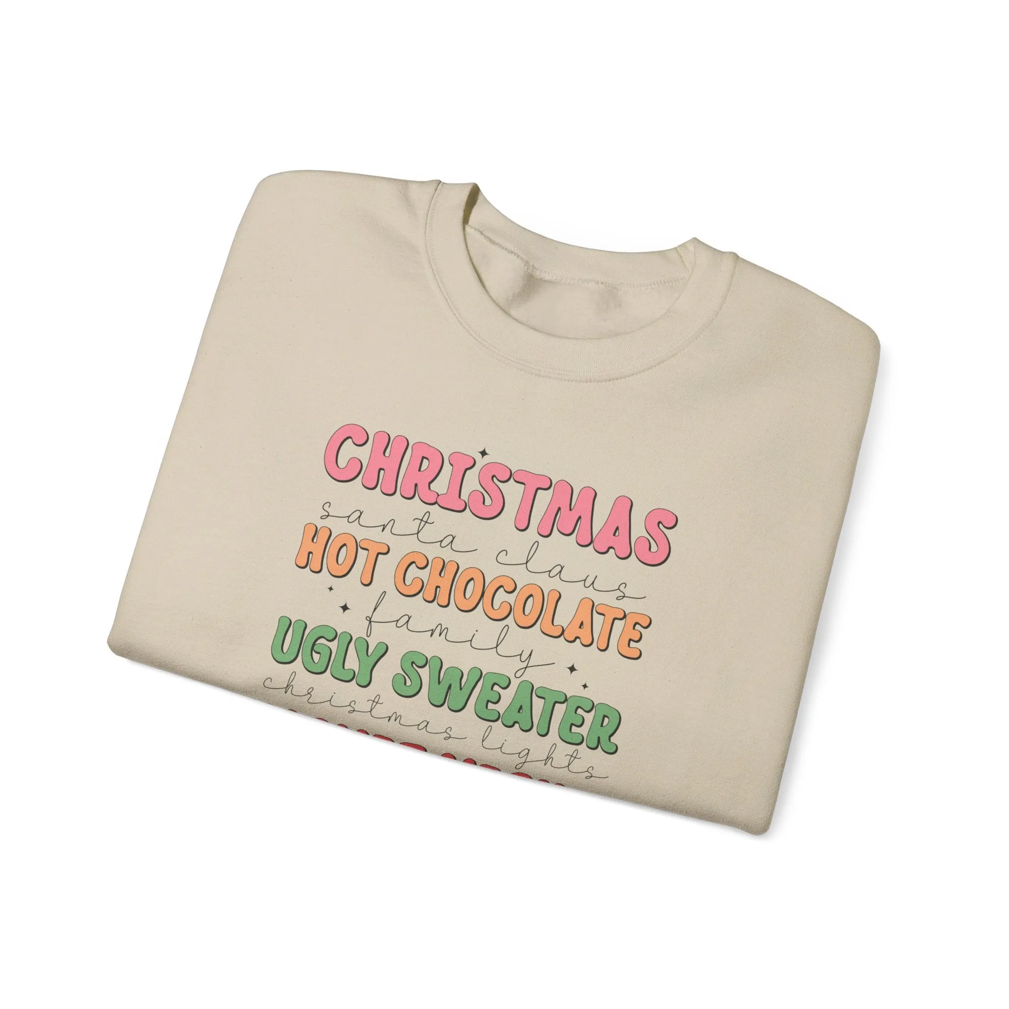 Christmas Movie, Hot Cocoa Unisex Heavy Blend™ Crewneck Sweatshirt