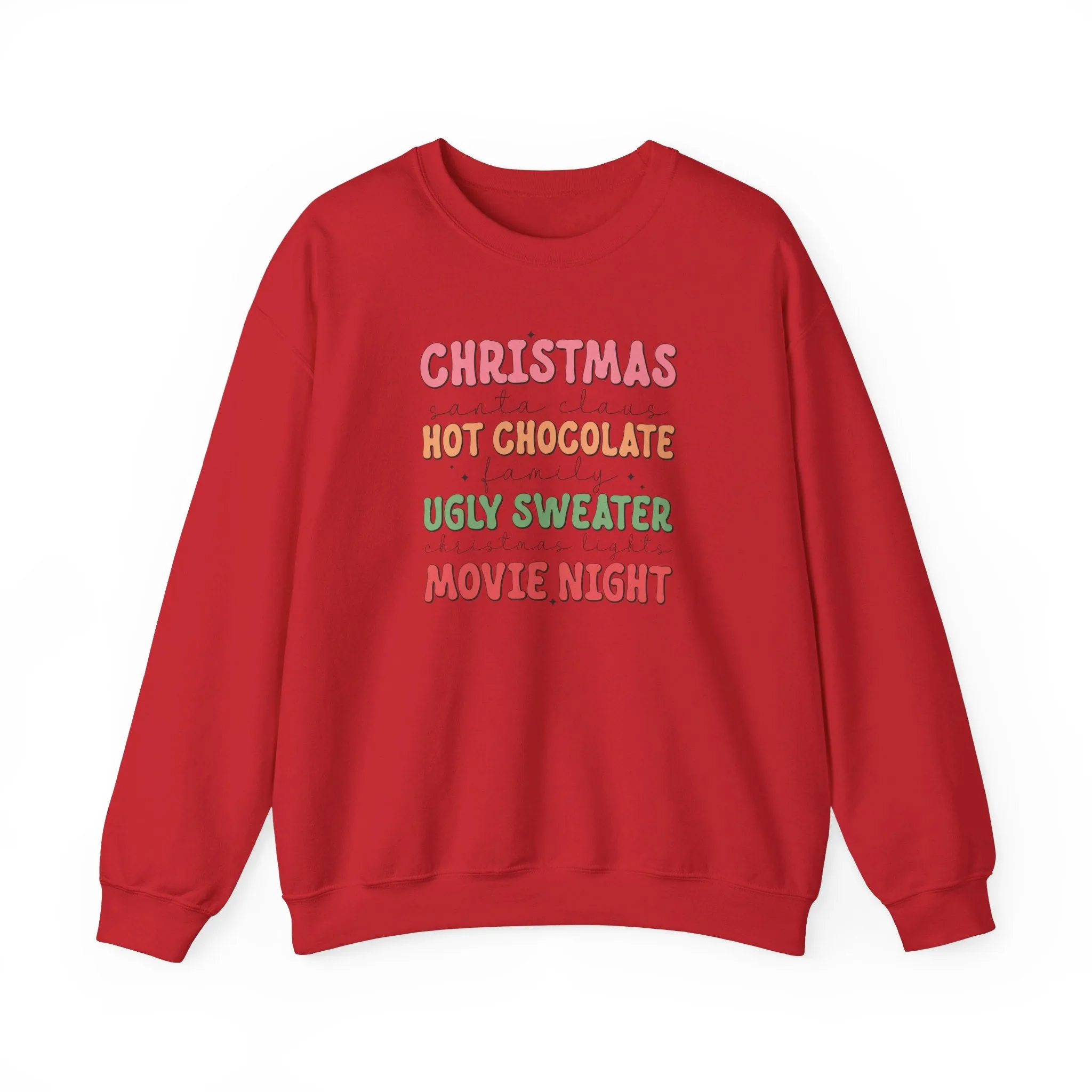 Christmas Movie, Hot Cocoa Unisex Heavy Blend™ Crewneck Sweatshirt