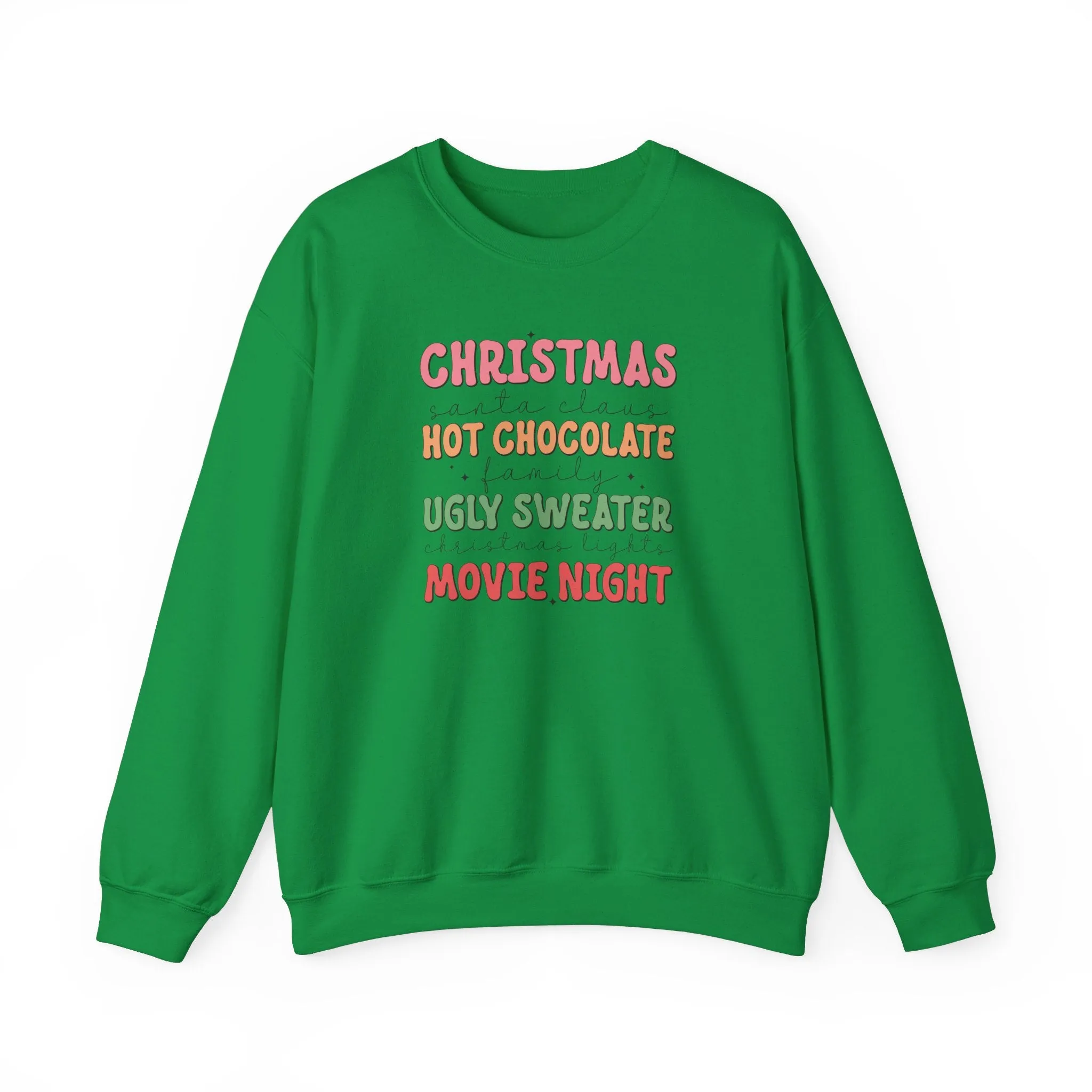 Christmas Movie, Hot Cocoa Unisex Heavy Blend™ Crewneck Sweatshirt