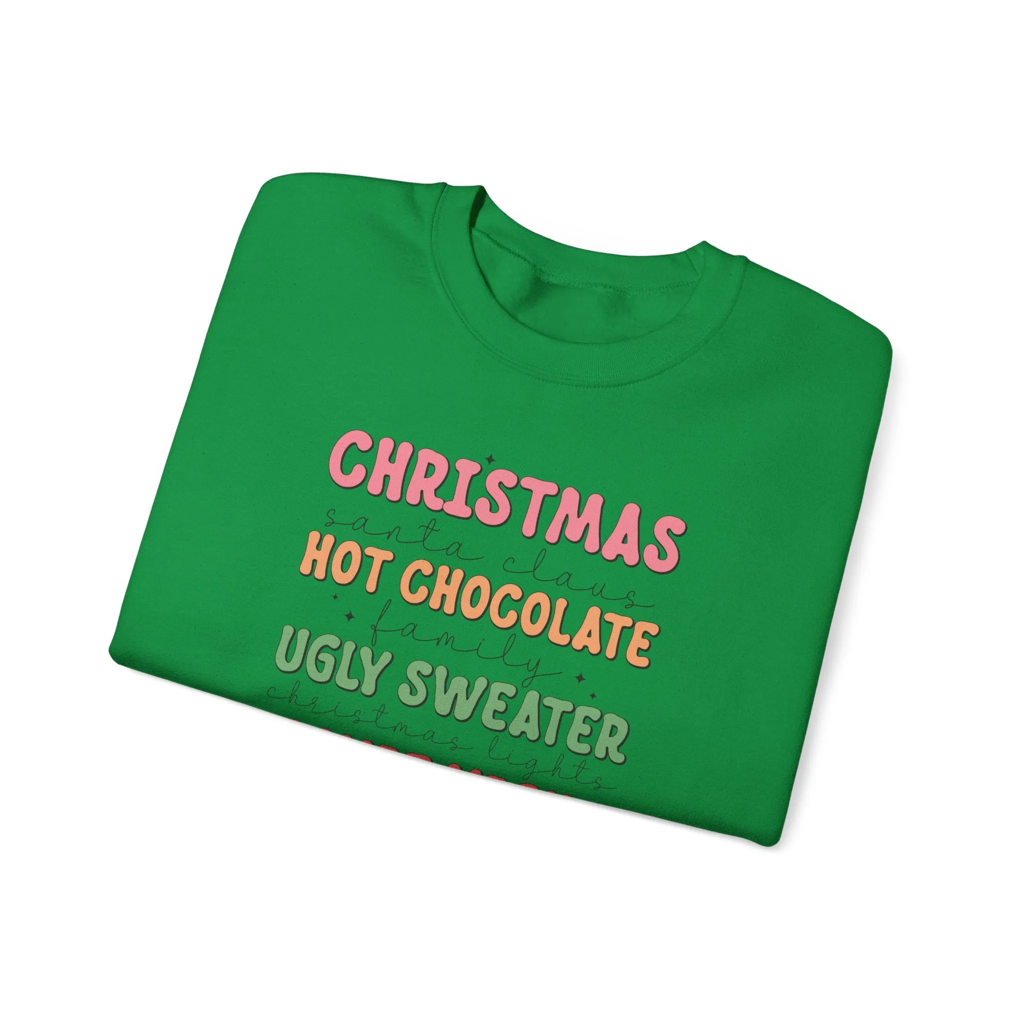 Christmas Movie, Hot Cocoa Unisex Heavy Blend™ Crewneck Sweatshirt