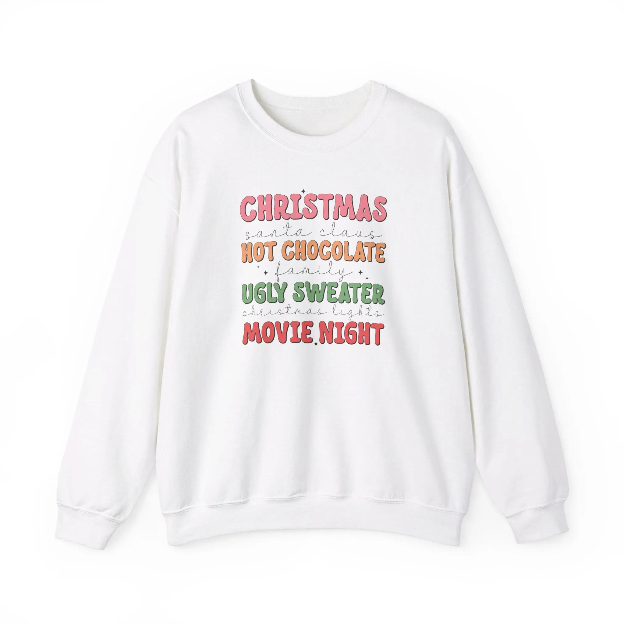 Christmas Movie, Hot Cocoa Unisex Heavy Blend™ Crewneck Sweatshirt