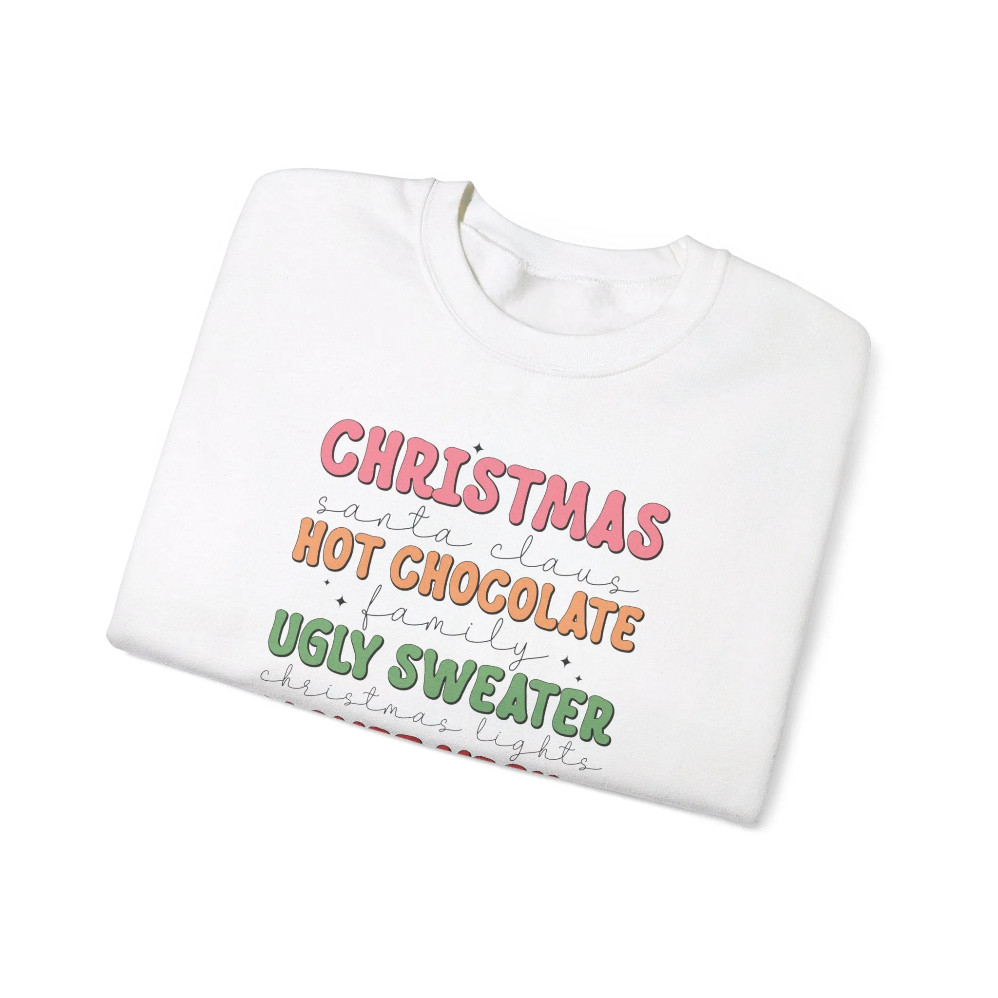 Christmas Movie, Hot Cocoa Unisex Heavy Blend™ Crewneck Sweatshirt