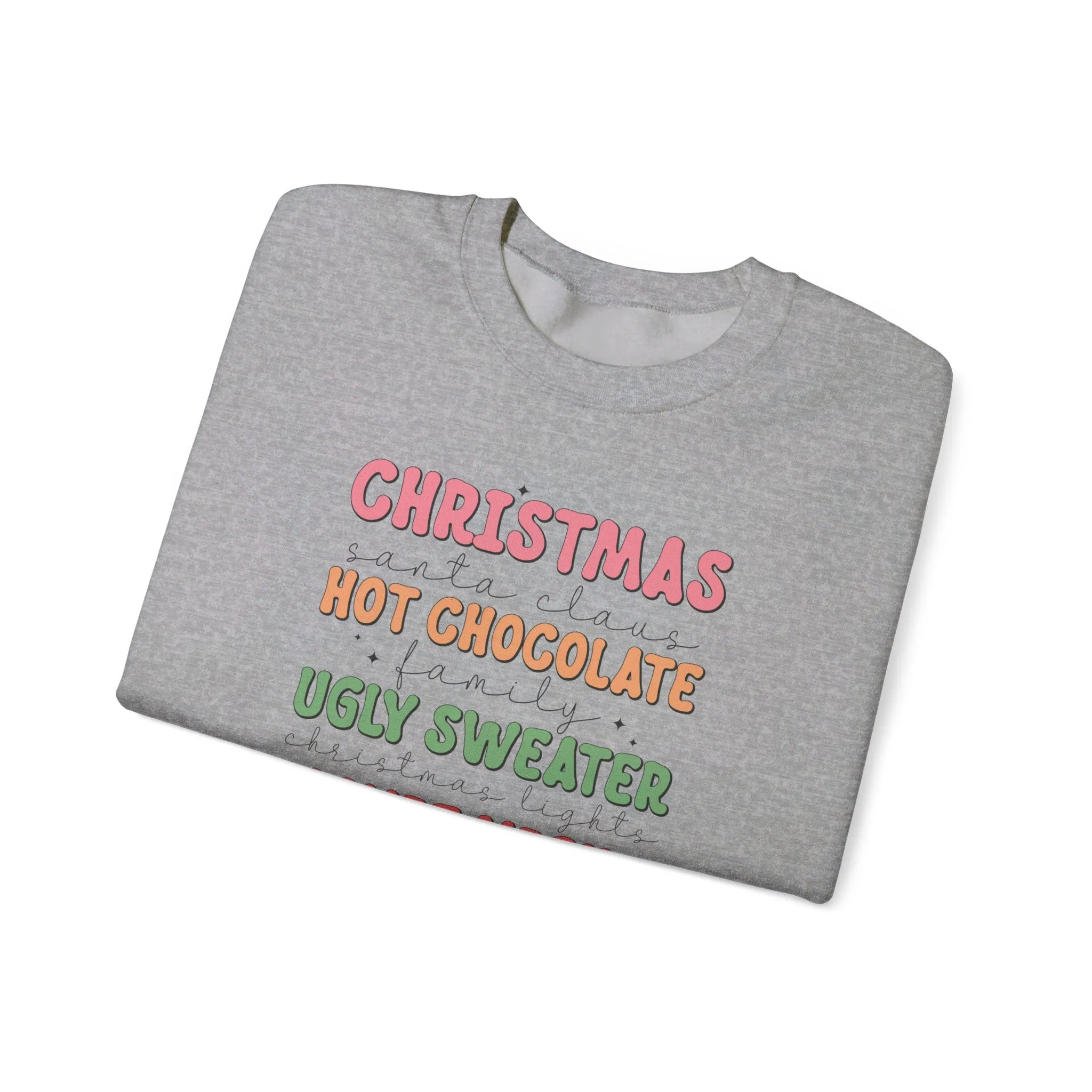 Christmas Movie, Hot Cocoa Unisex Heavy Blend™ Crewneck Sweatshirt