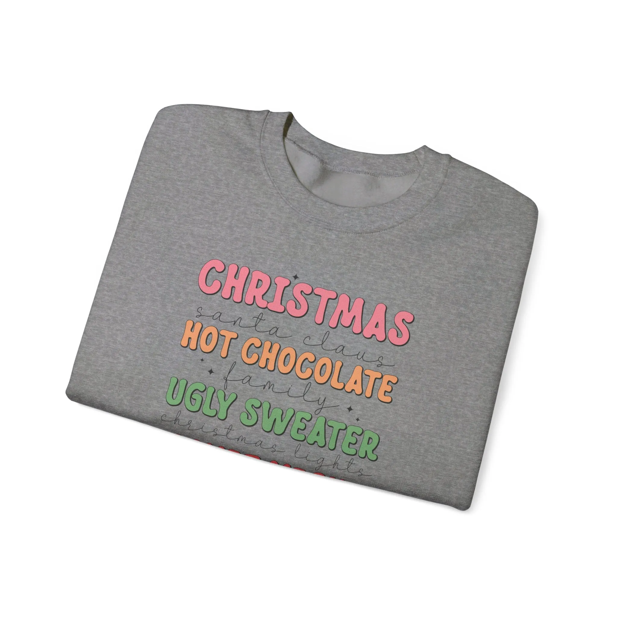 Christmas Movie, Hot Cocoa Unisex Heavy Blend™ Crewneck Sweatshirt