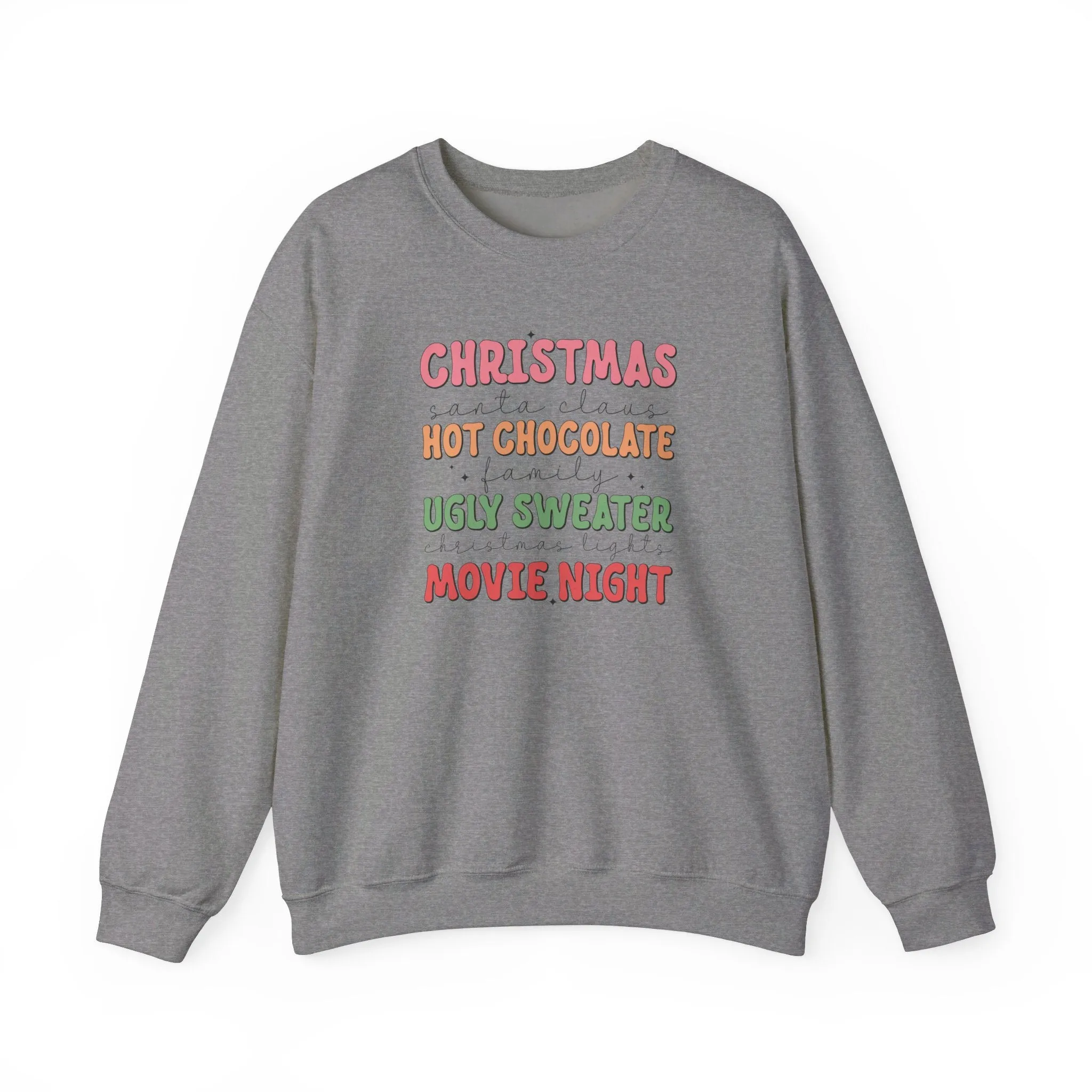 Christmas Movie, Hot Cocoa Unisex Heavy Blend™ Crewneck Sweatshirt