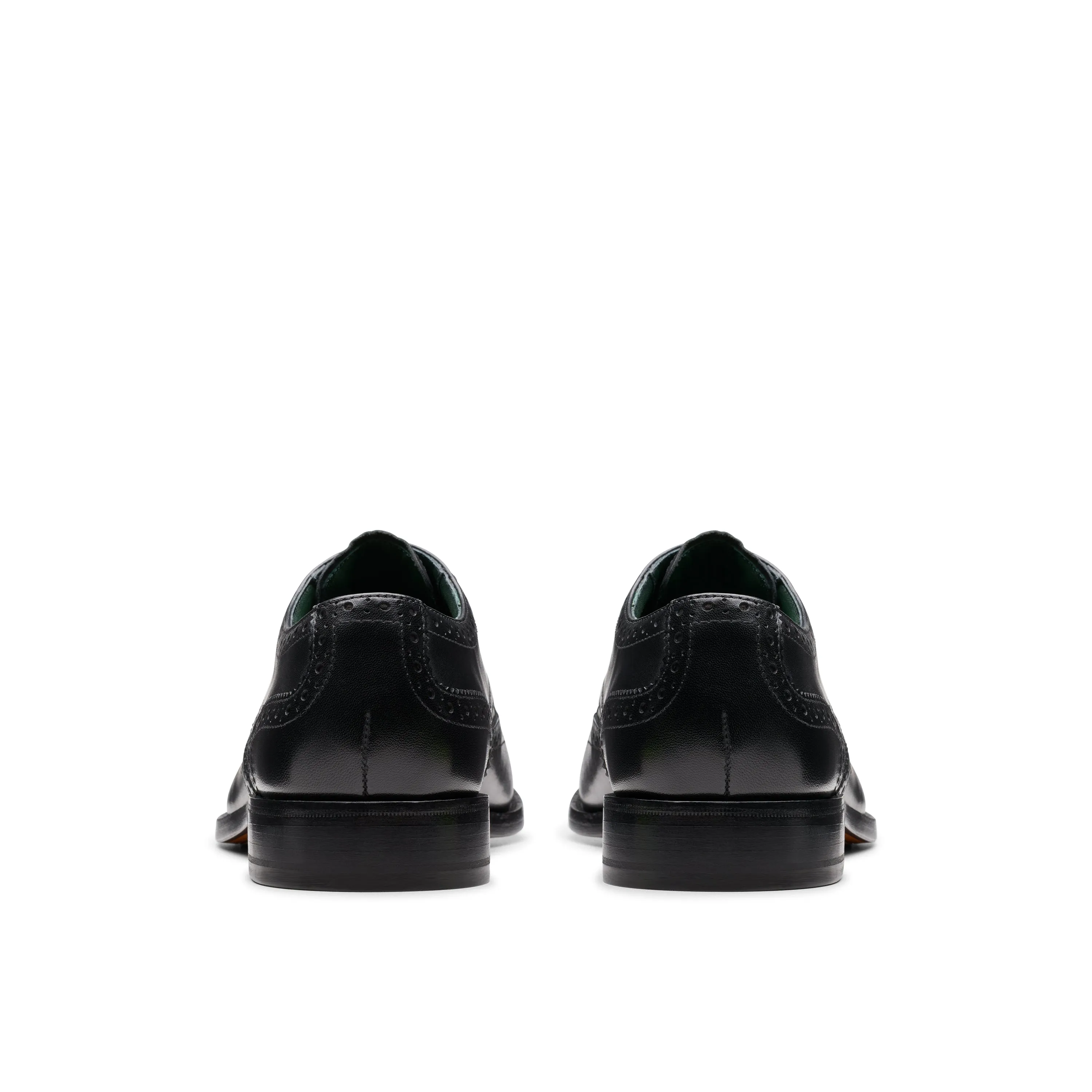 Clarks CraftJames Tip Black Leather