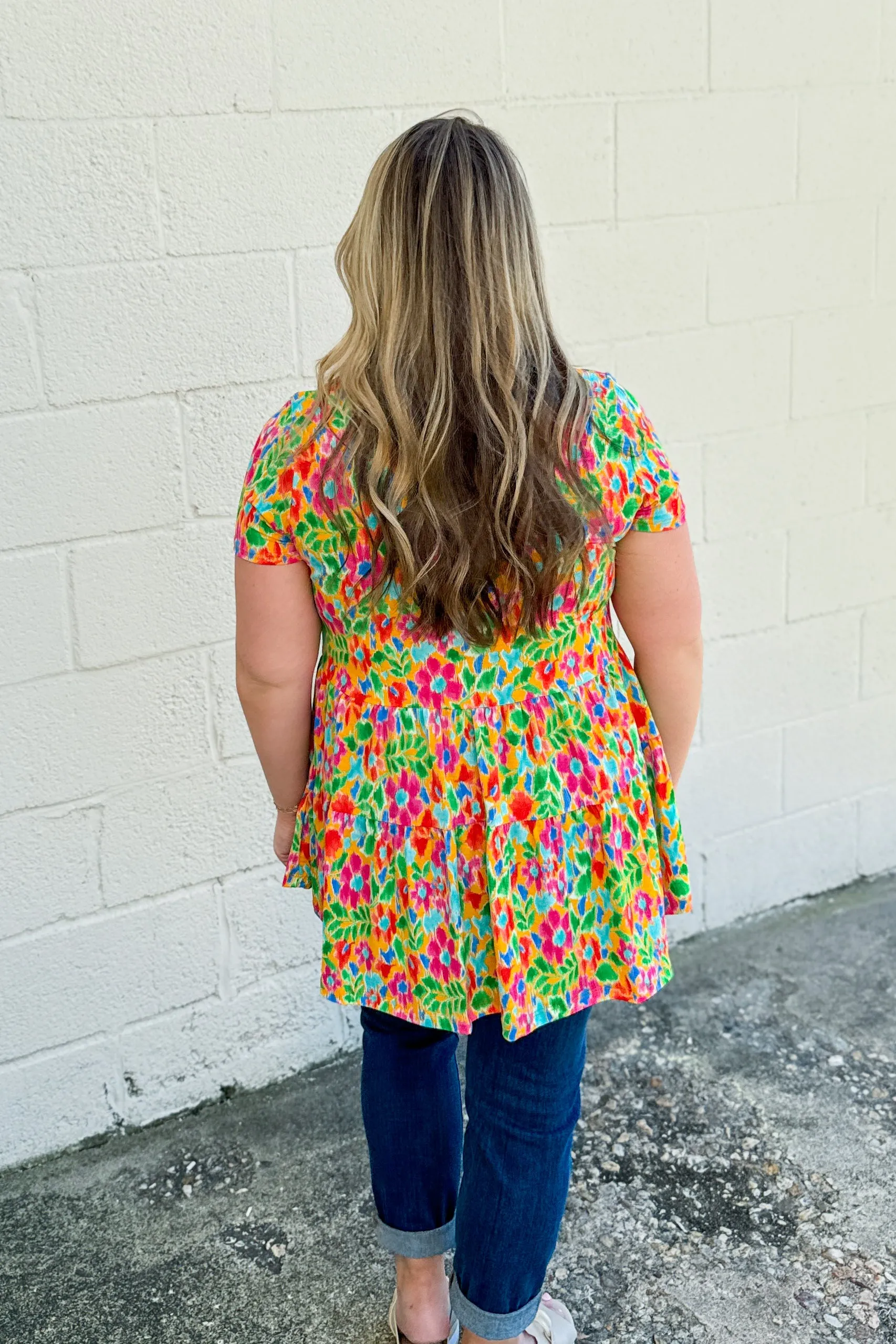 Color It Up Tiered Babydoll Top