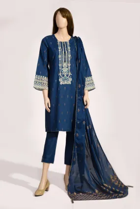 Cotton Jacquard Stitched 2 Piece (Shirt/Dupatta) - WP2J-060