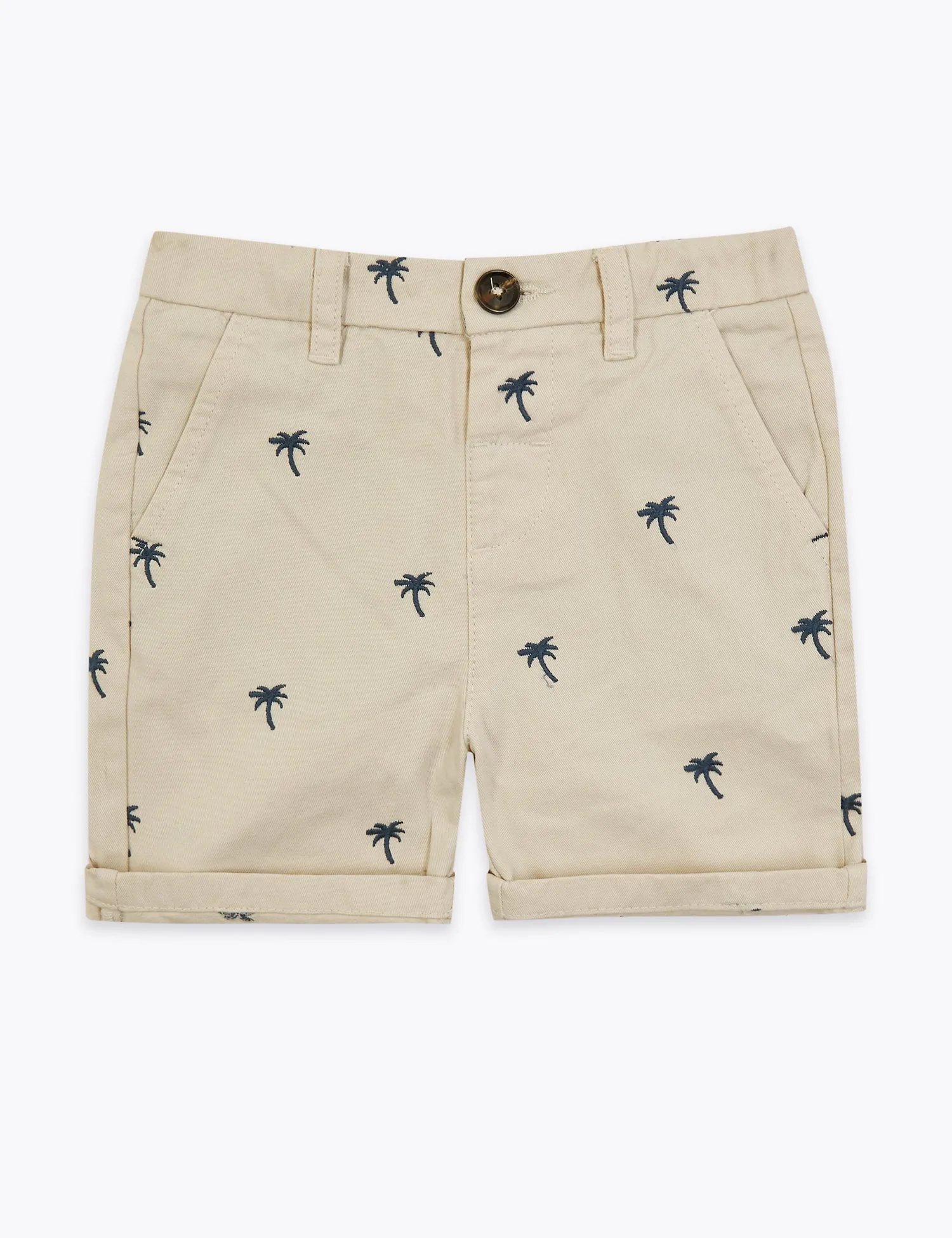 Cotton Palm Tree Chino Shorts