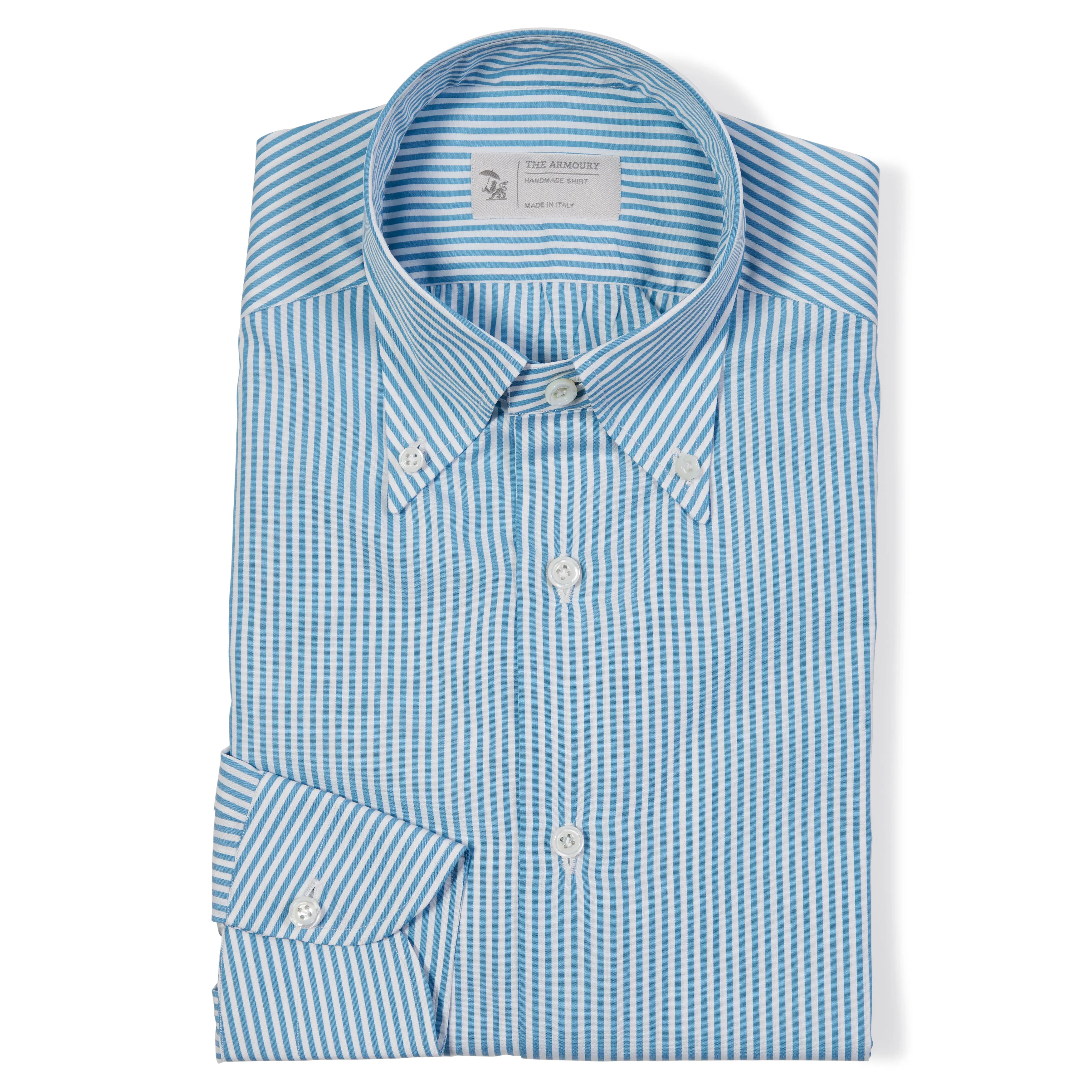 Cotton Stripe Button-Down Shirt