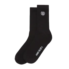 CREST RIB SOCKS HTG230182-BLACK