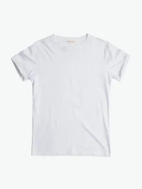 Crew Neck Ribbed T-Shirt White