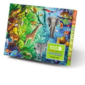 Crocodile Creek 100pc Holographic Puzzle - Jungle Paradise