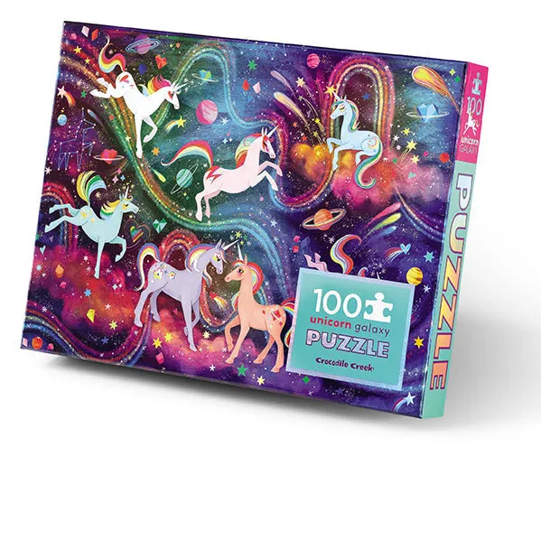 Crocodile Creek 100pc Holographic Puzzle - Unicorn Galaxy