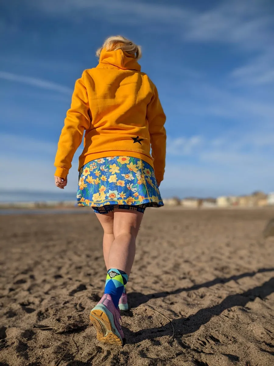 Cross Neck Hoodie | Sunshine Yellow