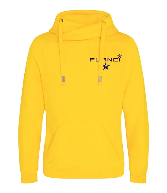 Cross Neck Hoodie | Sunshine Yellow