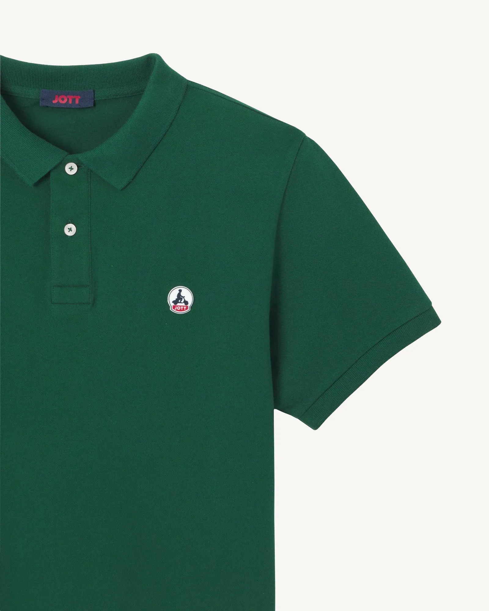 Dark green Marbella organic cotton polo shirt