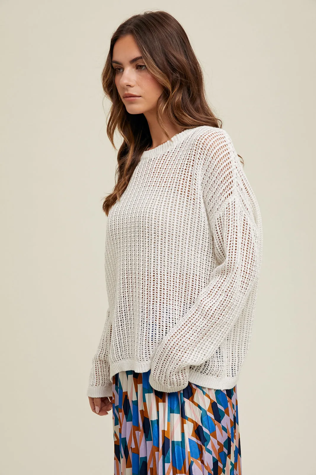 Devin Open Knit Sweater