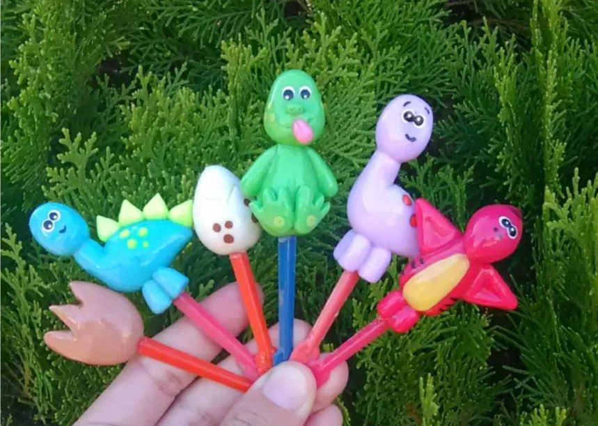 Dinosaur Handmade Food Picks (6 pieces)