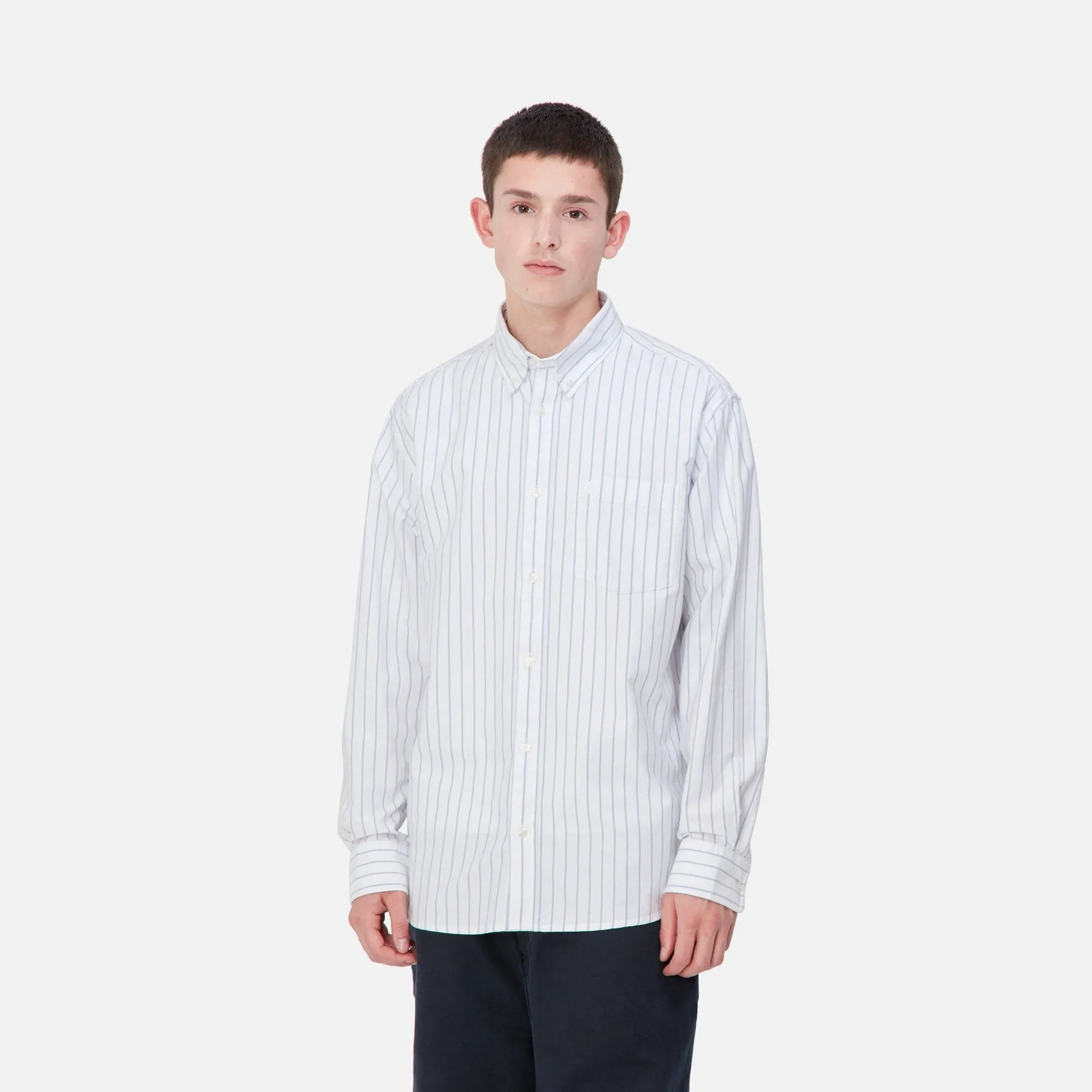 Dowlen Stripe Shirt | White / White