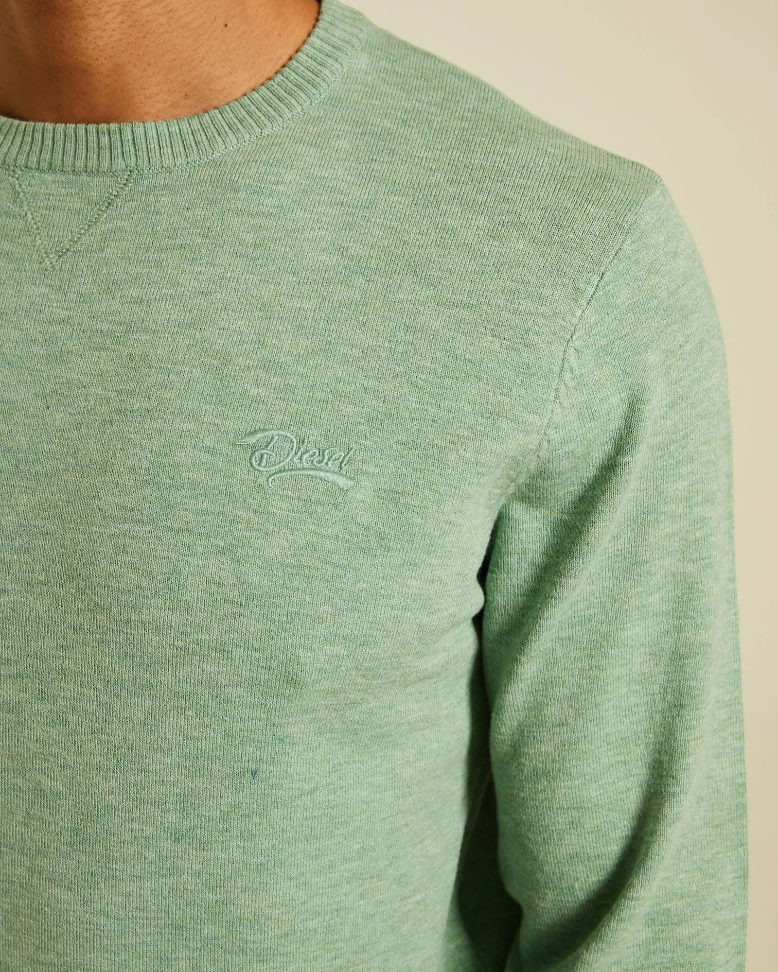 Dylan Round Neck Surf Green Marl