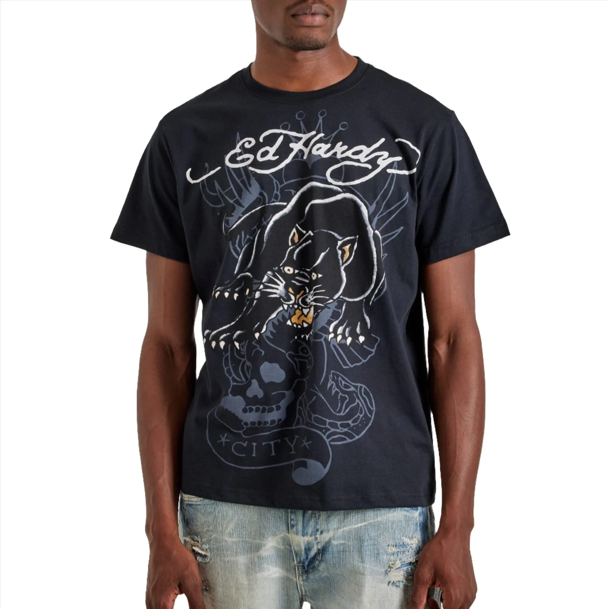 ED HARDY Crouching Panther Graphic T-Shirt