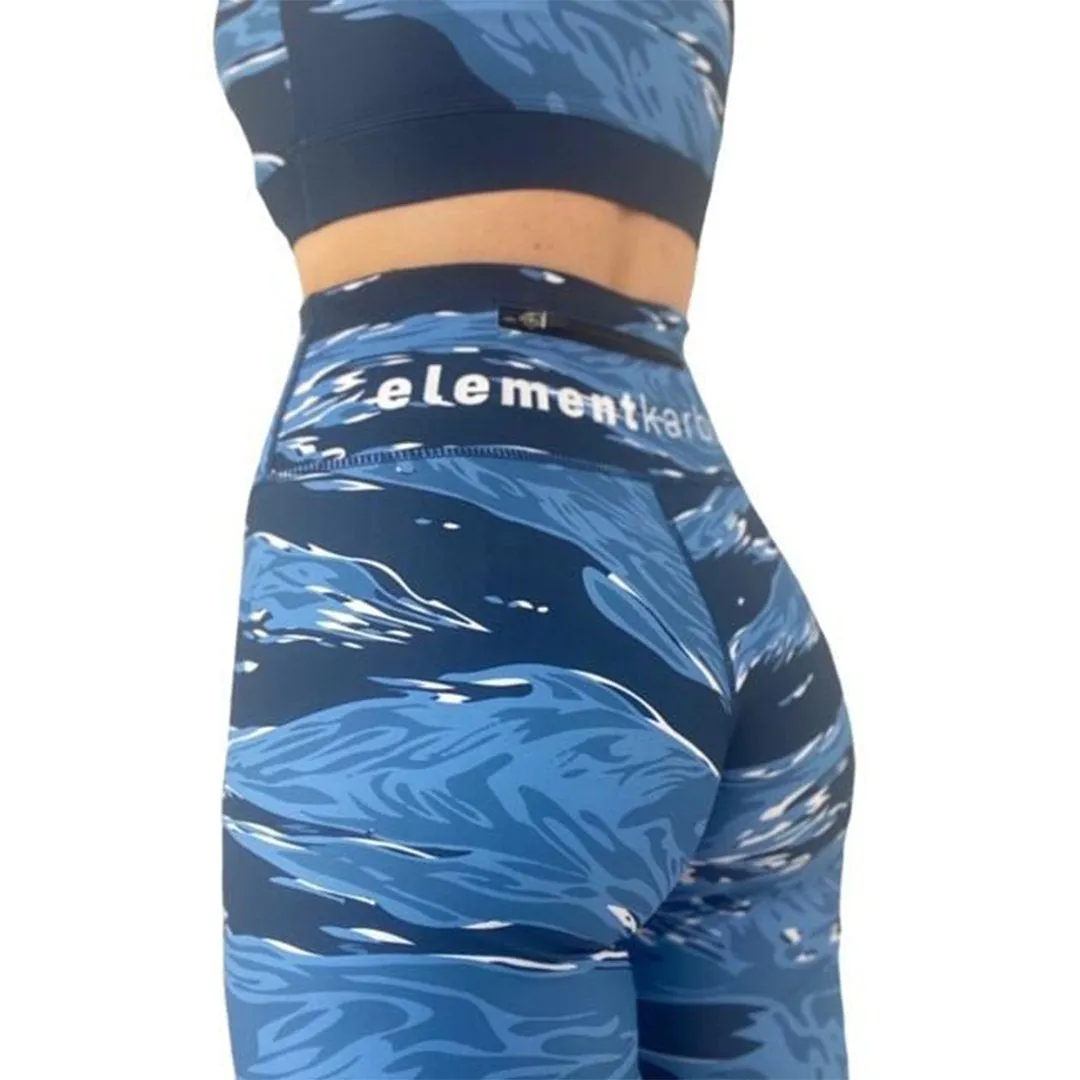 Element Karbon Midnight Blue Tiger Leggings