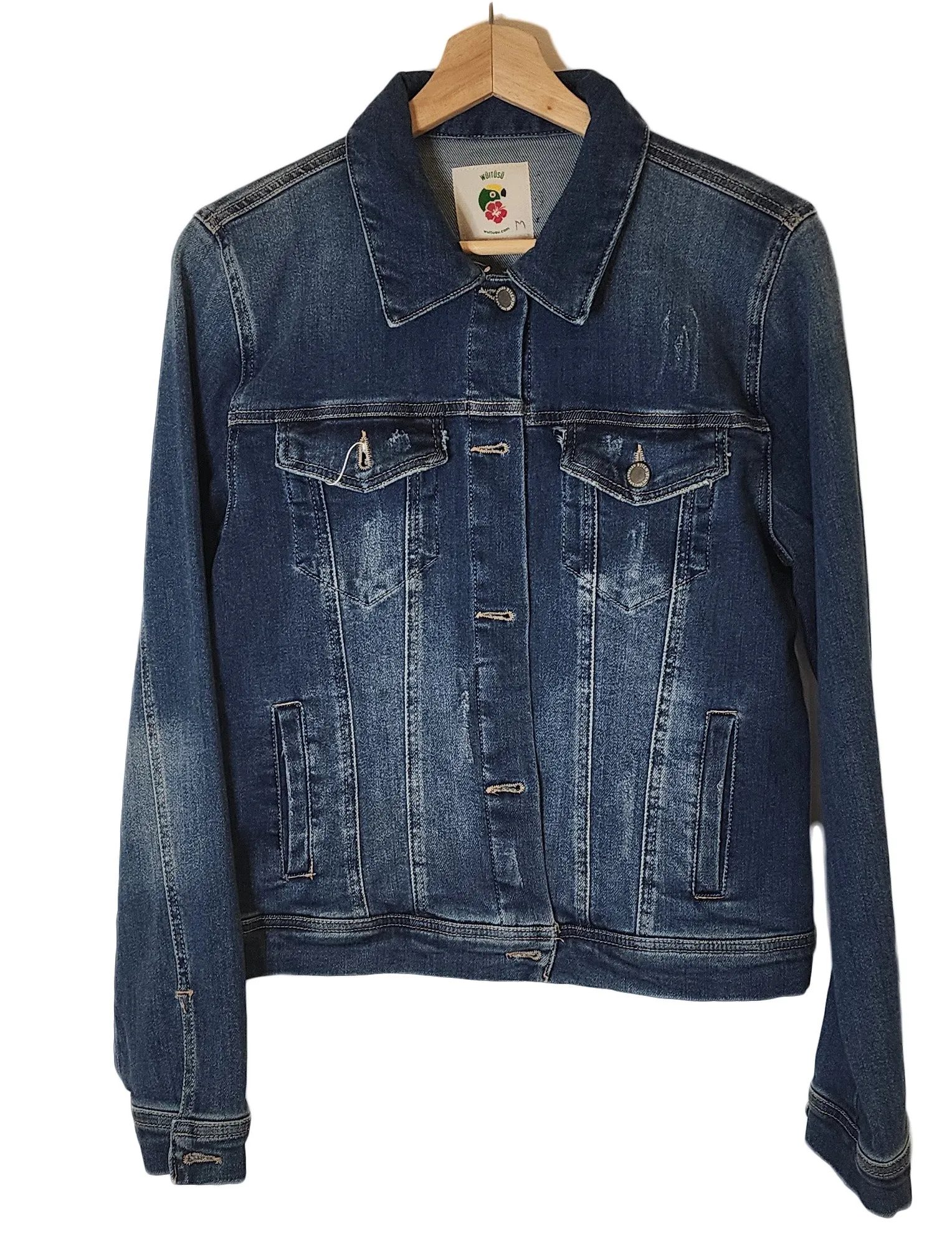 Elisabeth Denim Jacket with Handmade EYE (M)