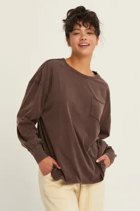 Espresso - A Long Sleeve Top