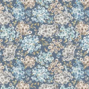 Fabric BLUE ESCAPE COASTAL FLORAL COLONIAL from Riley Blake Designs, C14512-COLONIAL