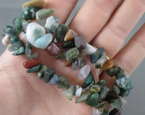 Fancy Jasper Beads Chip Strand 35" Med (G039-2)