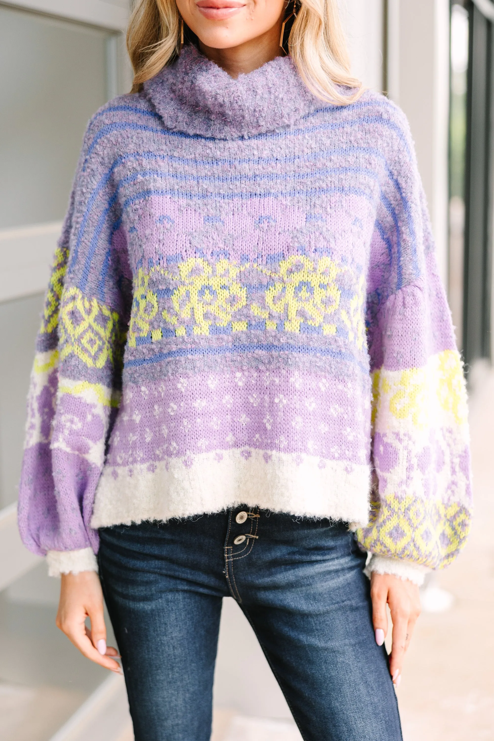 Fate: Never Miss Purple Floral Sweater