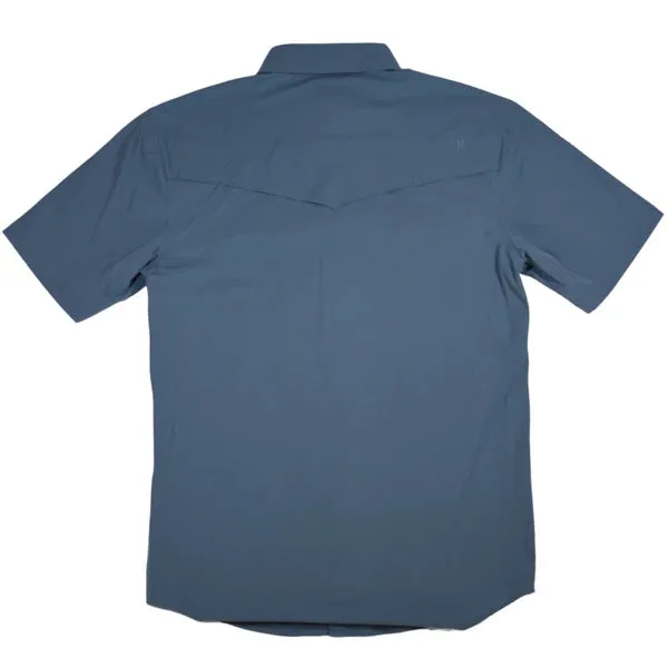 Ferrell Short Sleeve Snap Top Blue