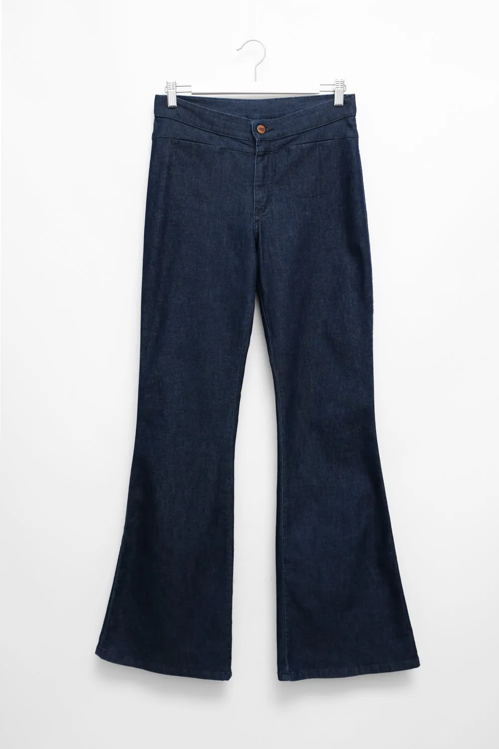 FLARED WRANGLER DENIM BLUE VINTAGE PANTS