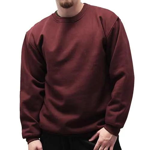 Fleece Crewneck Long Sleeve Sweat Shirt  Big and Tall 6400-450BT Burgundy