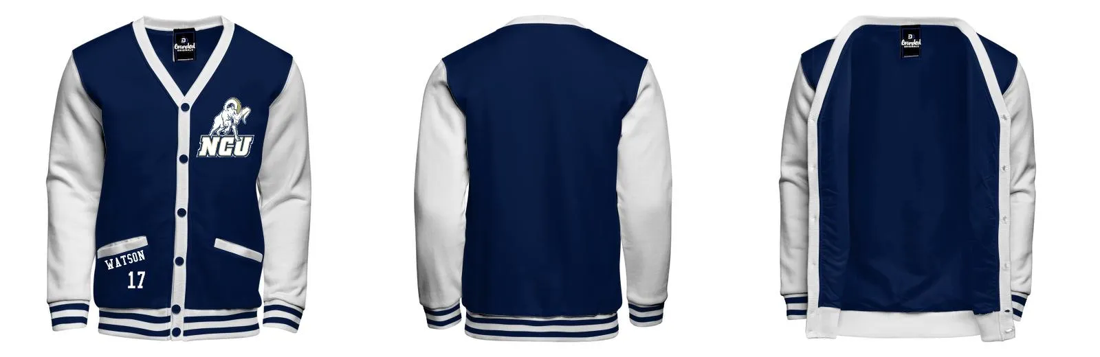 Fleece Varsity Cardigan With No Lining