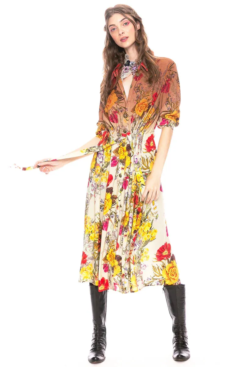 Floral Beauty Shirt Dress